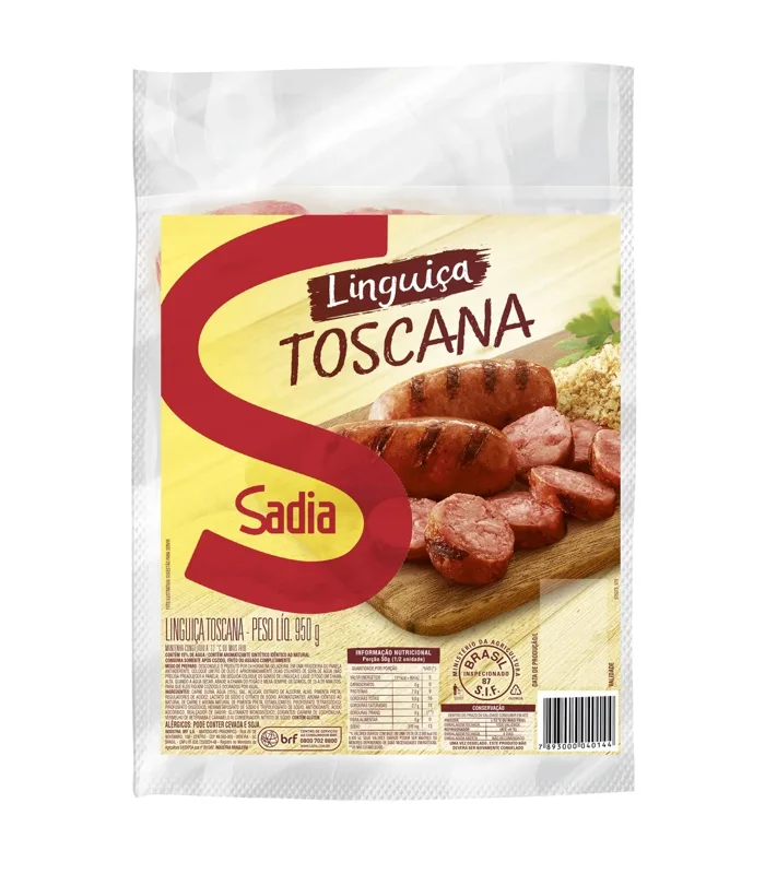 Linguiça Toscana Sadia 950g -Caixa c/12 — Sadia
