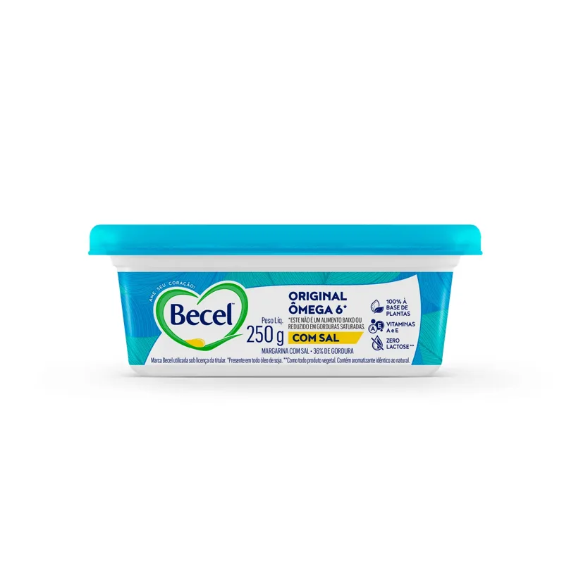 Margarina Becel Original Com Sal 250g -Caixa c/24 — Becel