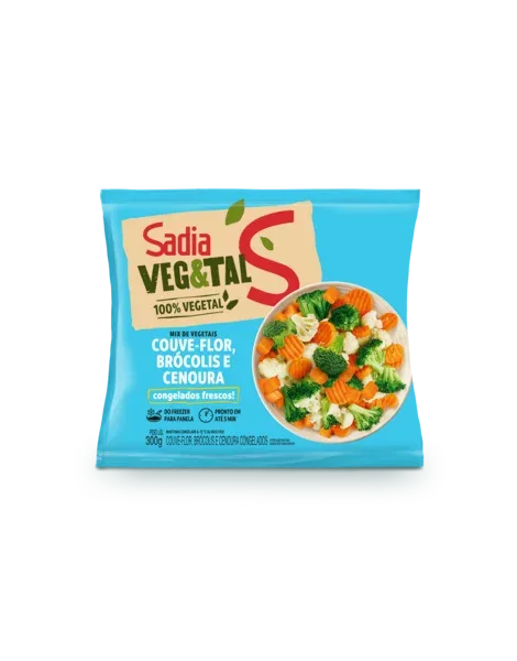 Mix de Vegetais Congelados Sadia Veg&Tal  300g -Caixa c/12 — Sadia Veg&Tal
