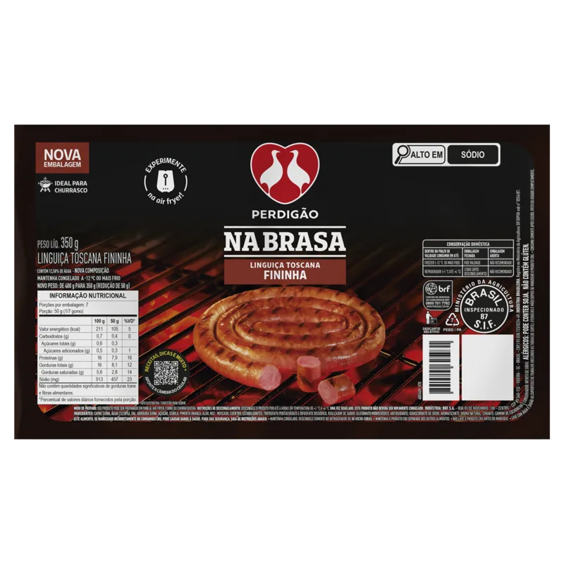 LINGUICA FININHA CONG 350G NA BRASA — Perdigão Na Brasa