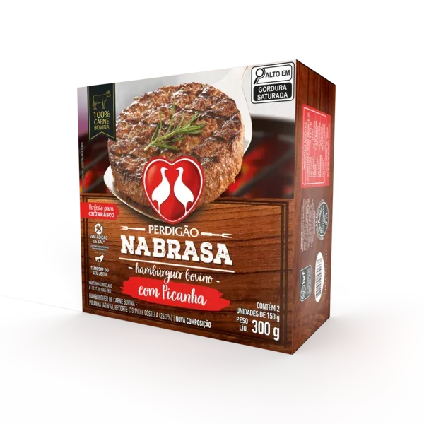 Hamburguer bovino de Picanha Na Brasa Perdigão 300g -Caixa c/12 — Perdigão Na Brasa