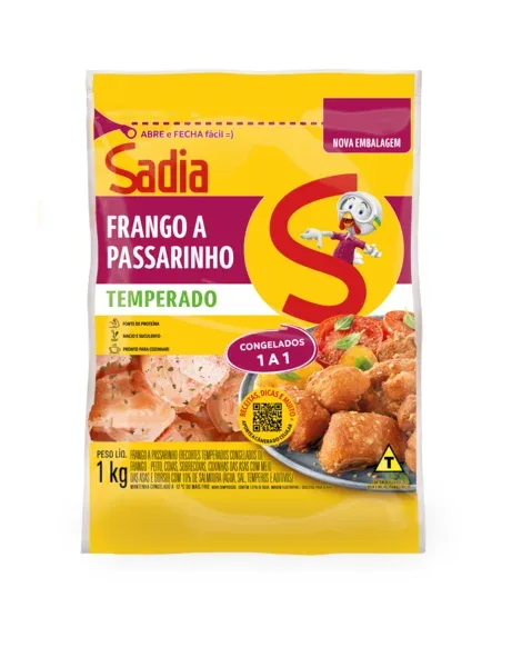 Frango a Passarinho Temperado Sadia 1kg -Caixa c/8 — Sadia
