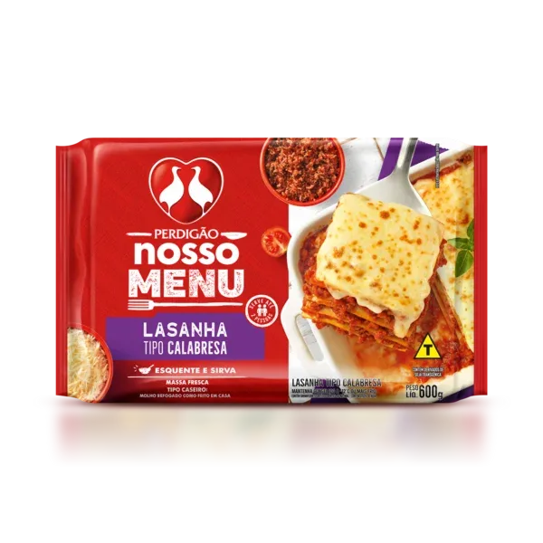 Lasanha Calabresa Perdigão  600g -Caixa c/6 — Perdigão
