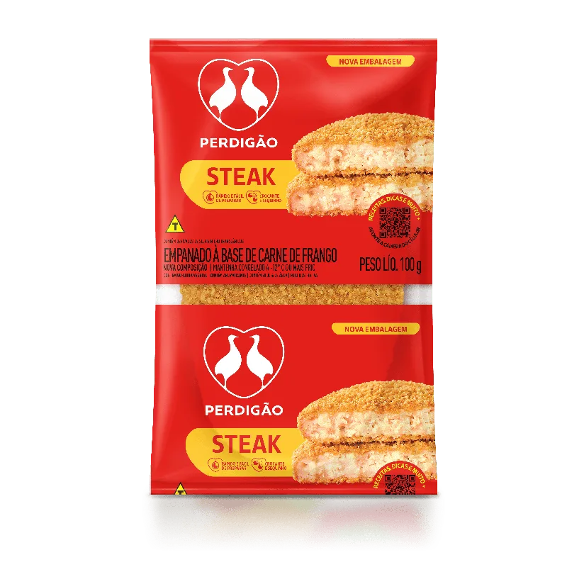 Steak de Frango Empanado Perdigão 100g -Caixa c/45 — Perdigão