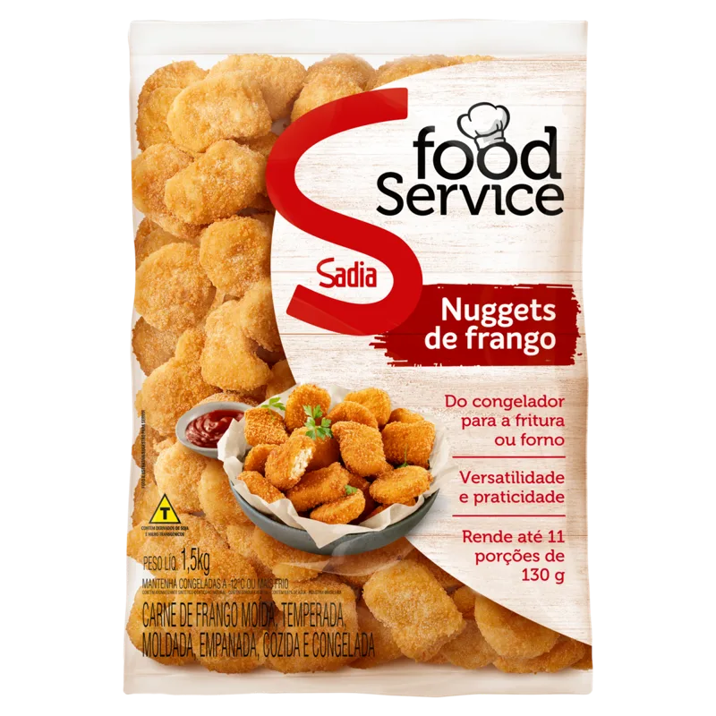 Nuggets de Frango  Food Service Sadia 1,5kg -Caixa c/4 — Sadia