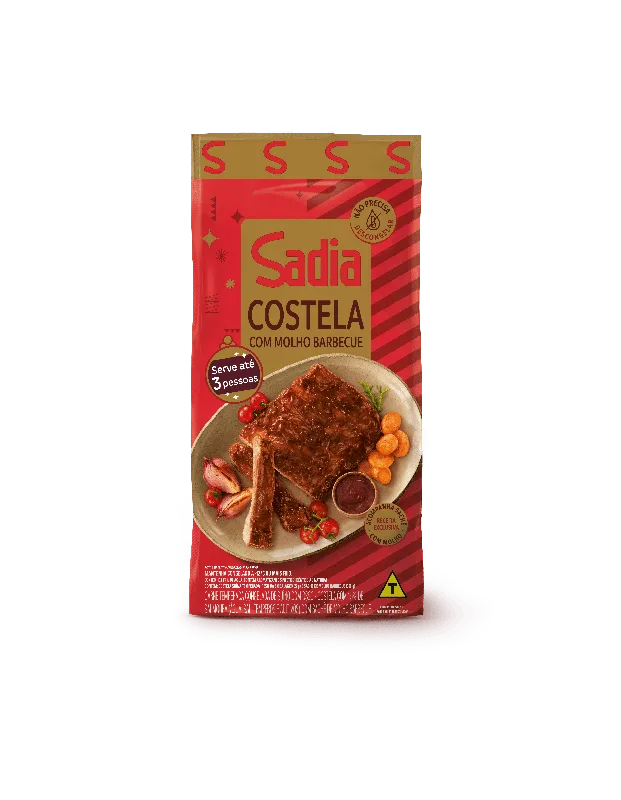 Costela Suína Temperada com Molho BBQ 1,3 kg a 1,5 kg — Sadia
