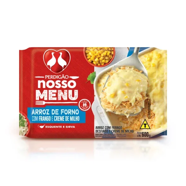 Arroz de Forno c/ Frango e Creme de Milho 600g -Caixa c/6 — Perdigão