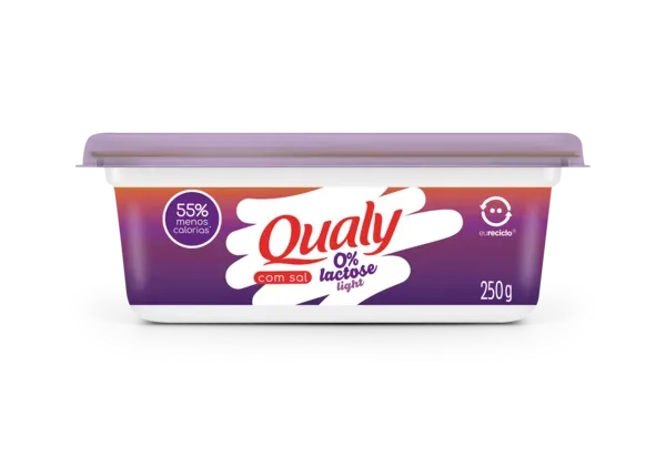 Margarina Qualy Light/Zero Lactose com Sal 250g -Caixa c/24 — Qualy