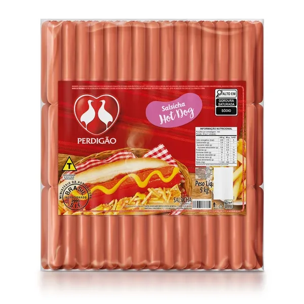 Salsicha Congelada Hot-Dog Perdigão 5kg -Caixa c/4 — Perdigão