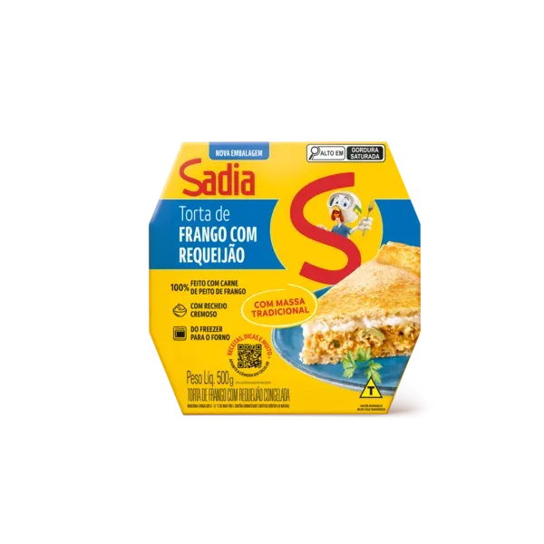 Torta Frango e Requeijão Sadia 500g -Caixa c/6 — Sadia