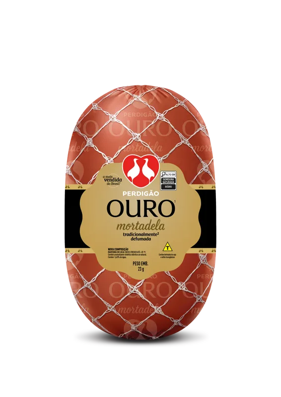 Mortadela Defumada Perdigão Ouro 4kg -Caixa c/2 — Perdigão Ouro