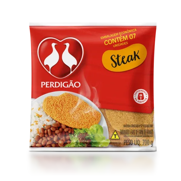Steak de Frango Empanado Perdigão 700g  -Caixa c/4 — Perdigão