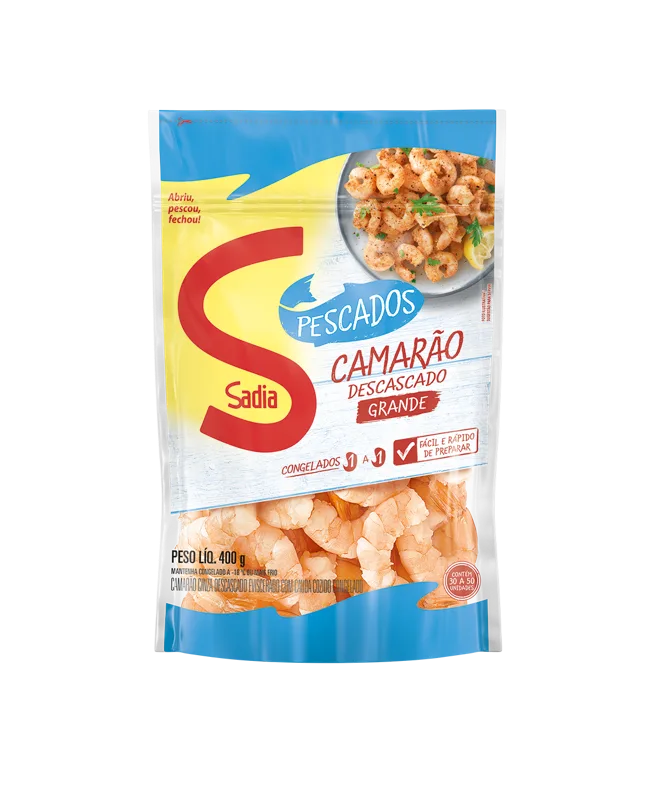 Camarão Vannamei 30/50 pcs Sadia 400g  -Caixa c/25 — Central MBRF