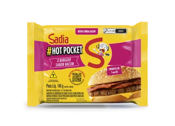 Hot Pocket Sadia X-Bacon 145g -Caixa c/18 — Sadia