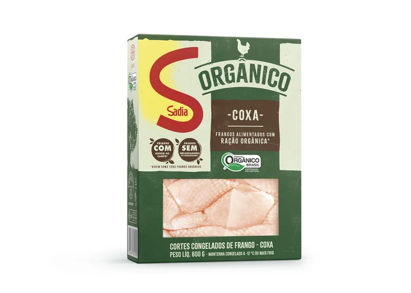 Coxa de Frango Sadia Orgânico 600g -Caixa c/16 — Sadia Orgânico