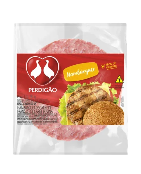 Hamburguer de Frango/Bovino Suave Pacote 90G Caixa 3,24Kg — Perdigão