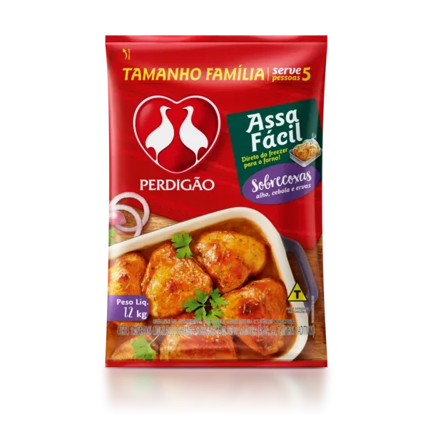 Sobrecoxa de Frango com osso Assa Fácil Perdigão 1,2kg  -Caixa c/6 — Perdigão
