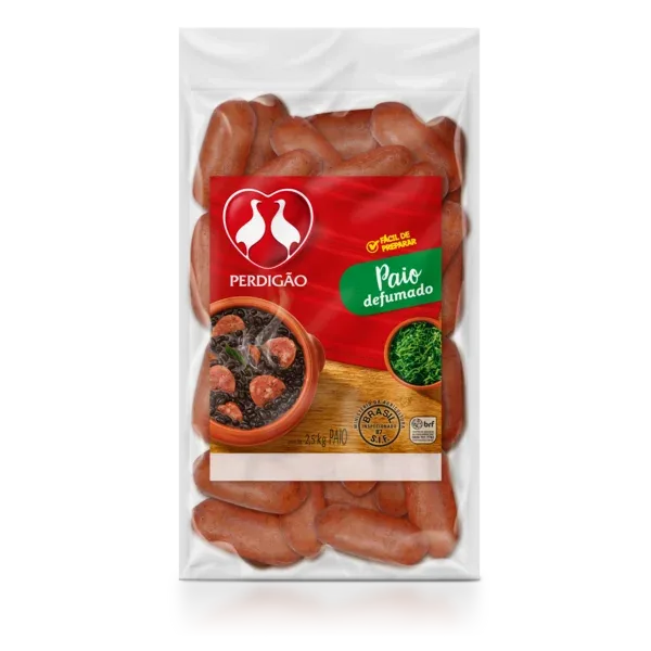 Linguiça Paio Defumada Perdigão 2,5kg -Caixa c/4 — Perdigão