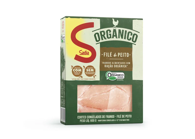Filé de Peito de Frango Sadia Orgânico 600g -Caixa c/16 — Sadia Orgânico