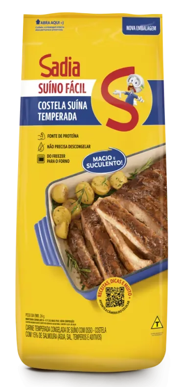 Costela Suina Temperada Sadia Assa Fácil Sadia Caixa 9,9kg — Sadia