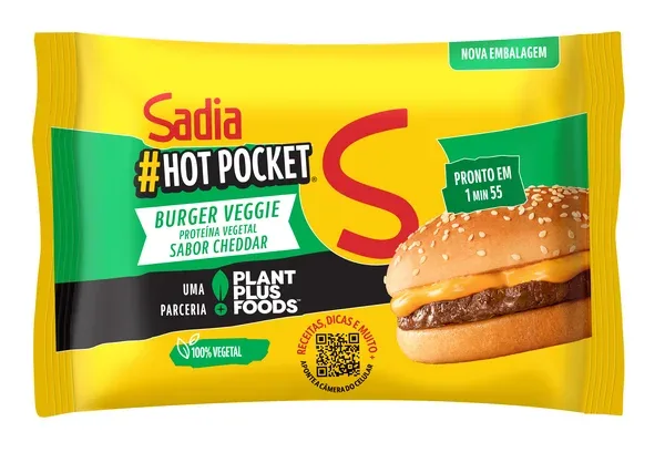Lanche Vegetal sabor cheddar  Sadia 145g -Caixa c/18 — Sadia Veg&Tal