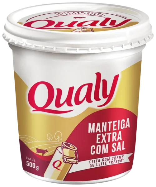 Manteiga Qualy Pote Com Sal 500G -Caixa c/6 — Qualy