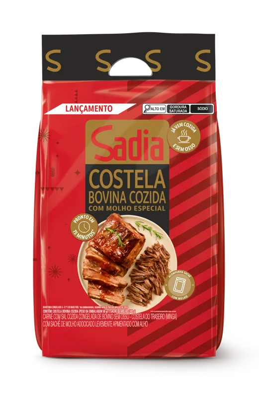 COSTELA COZ C/ SACHE DE MOLHO 1,2 A 1,5KG SADIA — Sadia
