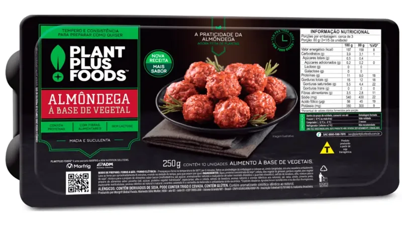 Almôndega à Base de Vegetal Plantplus Foods Bandeja 250g 10 Unidades - Caixa c/12 — Plant Plus