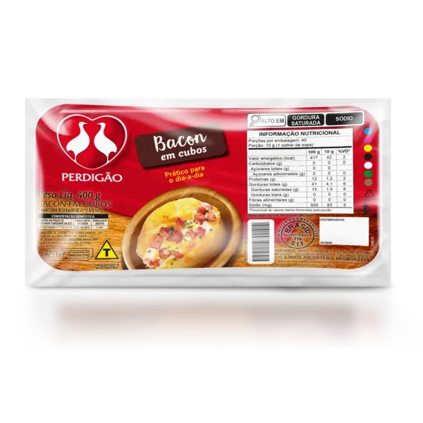 Bacon em cubos Perdigão 400g