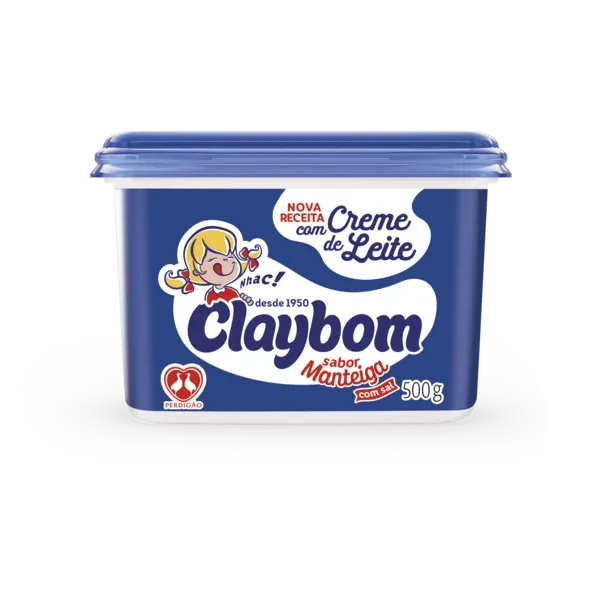 Margarina Sabor Manteiga com Sal Claybom Pote 500g -Caixa c/12 — Claybom