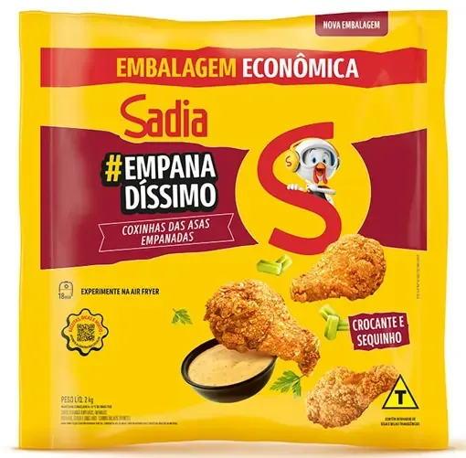 Coxinha da Asa Empanada Sadia 2kg -Caixa c/3 — Sadia
