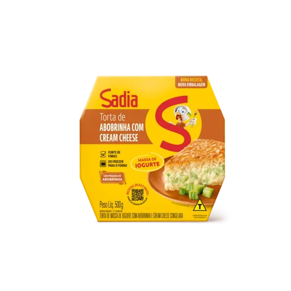 Torta de Abobrinha e Cream Cheese com Massa de Iogurte Sadia Veg&Tal 500g -Caixa c/6 — Sadia Veg&Tal