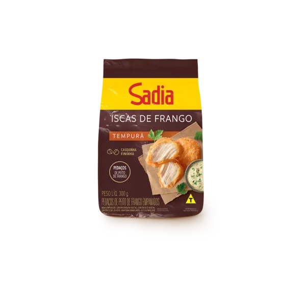 Iscas de Frango Empanadas Sadia 300g -Caixa c/16 — Sadia