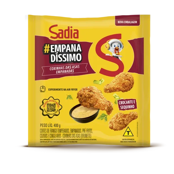 Coxinha da Asa Empanada Sadia 400g -Caixa c/14 — Sadia