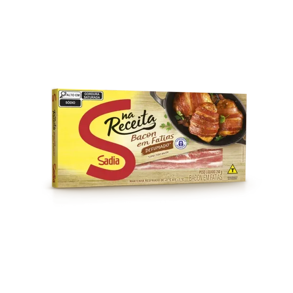 Bacon Defumado Fatiado Sadia Na Receita 250g -Caixa c/20 — Sadia