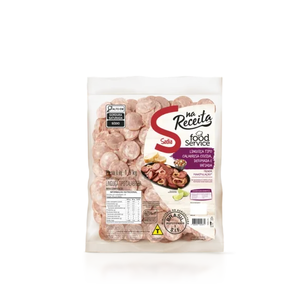 Linguiça Tipo Calabresa Defumada Fatiada Sadia 1,5Kg -Caixa c/2 — Sadia