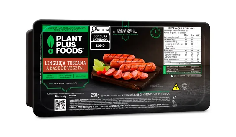 Linguiça Toscana à Base de Vegetal Toscana Plantplus Foods Caixa 250g 3 Unidades - Caixa c/12 — Plant Plus