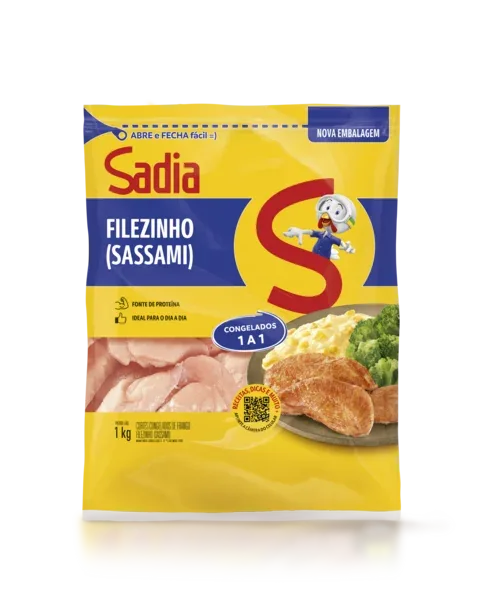 Filezinho Sassami de Frango Sadia 1kg -Caixa c/8 — Sadia