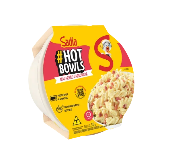 Hot Bowls Macarrão Carbonara Sadia 300g - Caixa c/9 — Sadia