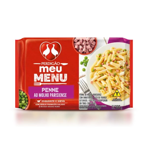 Penne ao Molho Parisiense Congelado Perdigão 300g - Caixa c/ 12 — Perdigão