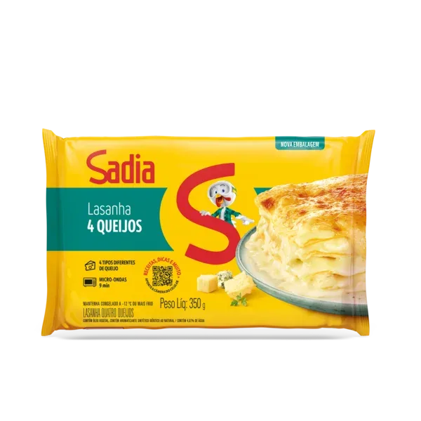Lasanha Quatro Queijos Sadia  350g -Caixa c/12 — Sadia