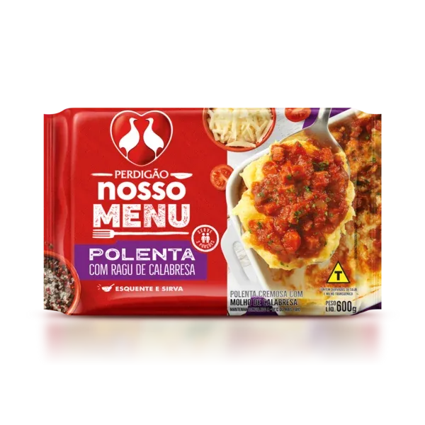 Polenta com Ragu de Calabresa Nosso Menu Perdigão 600g -Caixa c/6 — Perdigão