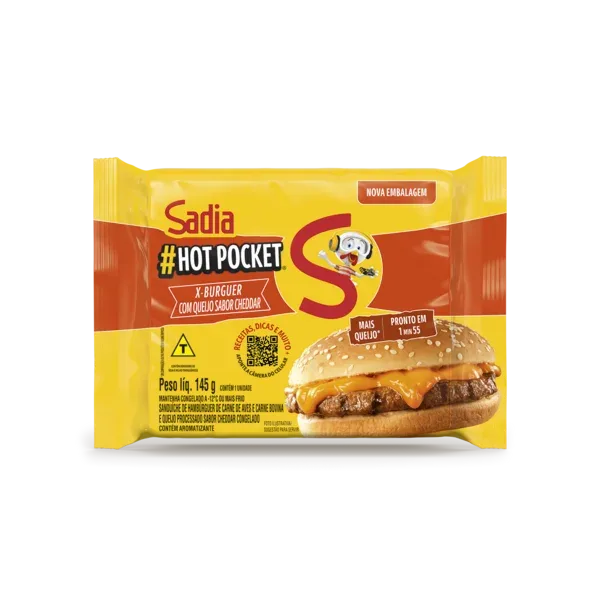 Hot Pocket Sadia X-Cheddar Cremoso 145g -Caixa c/18 — Sadia