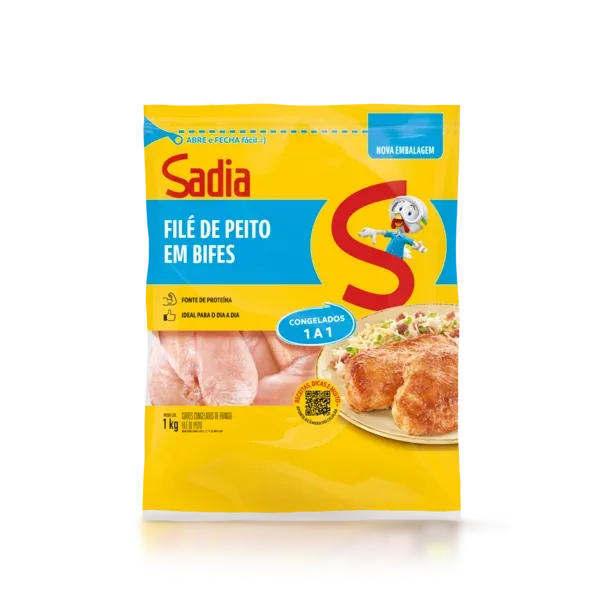 Filé de Peito de Frango em Bifes Sadia 1Kg -Caixa c/12 — Sadia