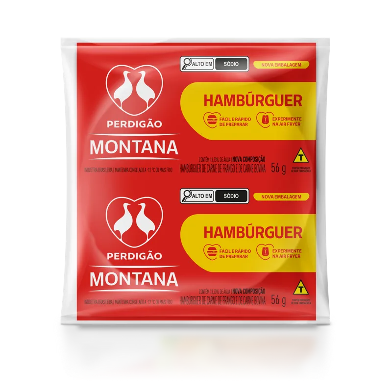 Hambúrguer de Carne de Frango e Bovina Perdigão 56g -Caixa c/36 — Perdigão