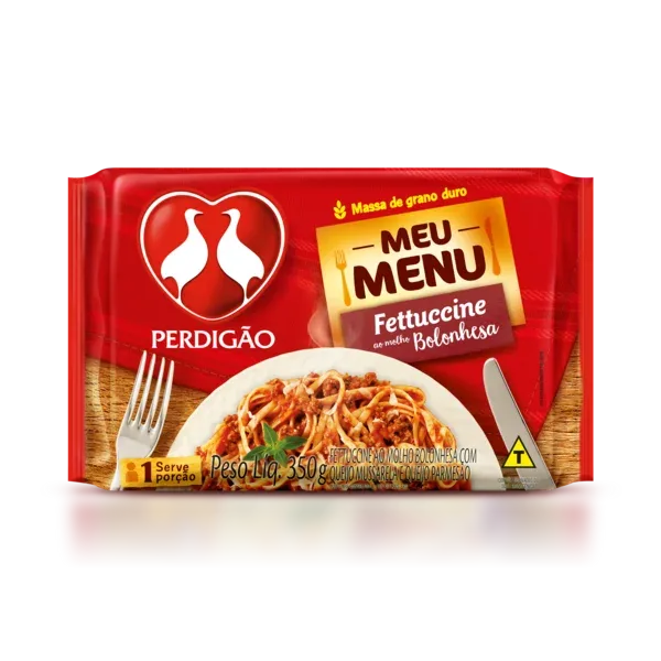 Fetuccini Com Molho Bolonhesa Congelado Perdigão 350g -Caixa c/12 — Perdigão