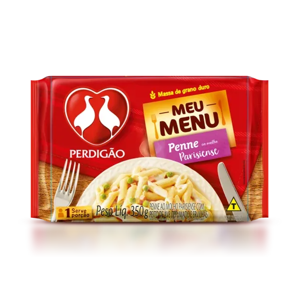 Penne Com Molho Parisiense Congelado Perdigão 350g -Caixa c/12 — Perdigão