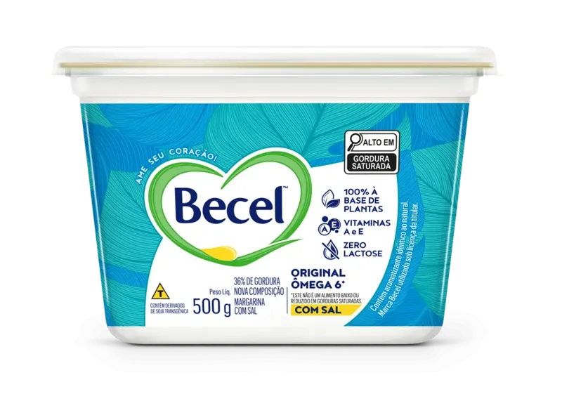 Margarina Ômega 6 Original c/ Sal  Embalagem Econômica Becel 1kg- Caixa c/6 — Becel