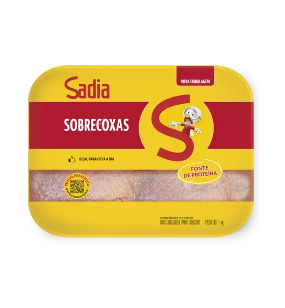 Sobrecoxa de Frango Sadia 1kg Bandeja  - Caixa c/12 — Sadia