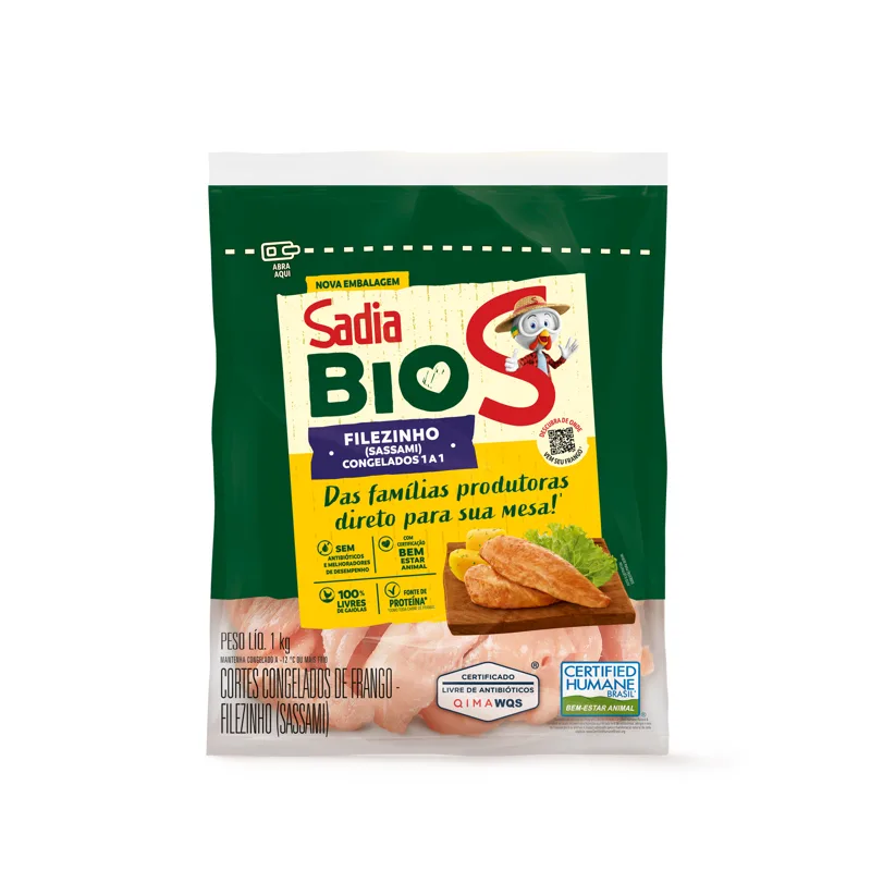 Filezinho Sassami de Frango Sadia Bio 1kg -Caixa c/12 — Sadia Bio